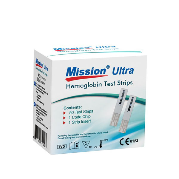 Mission Ultra Hemoglobin Test Strips 50’s